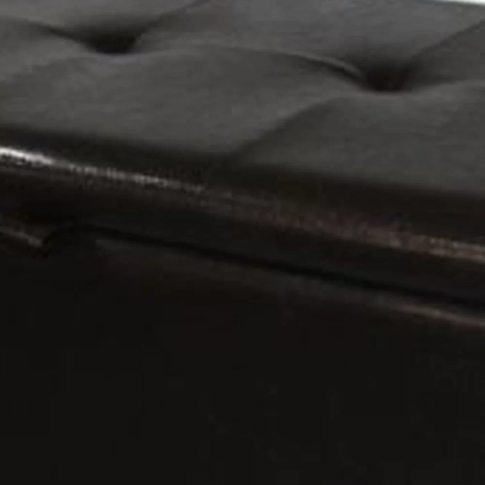 Dark Brown Wooden Shoe Storage Bench with Seating P371
