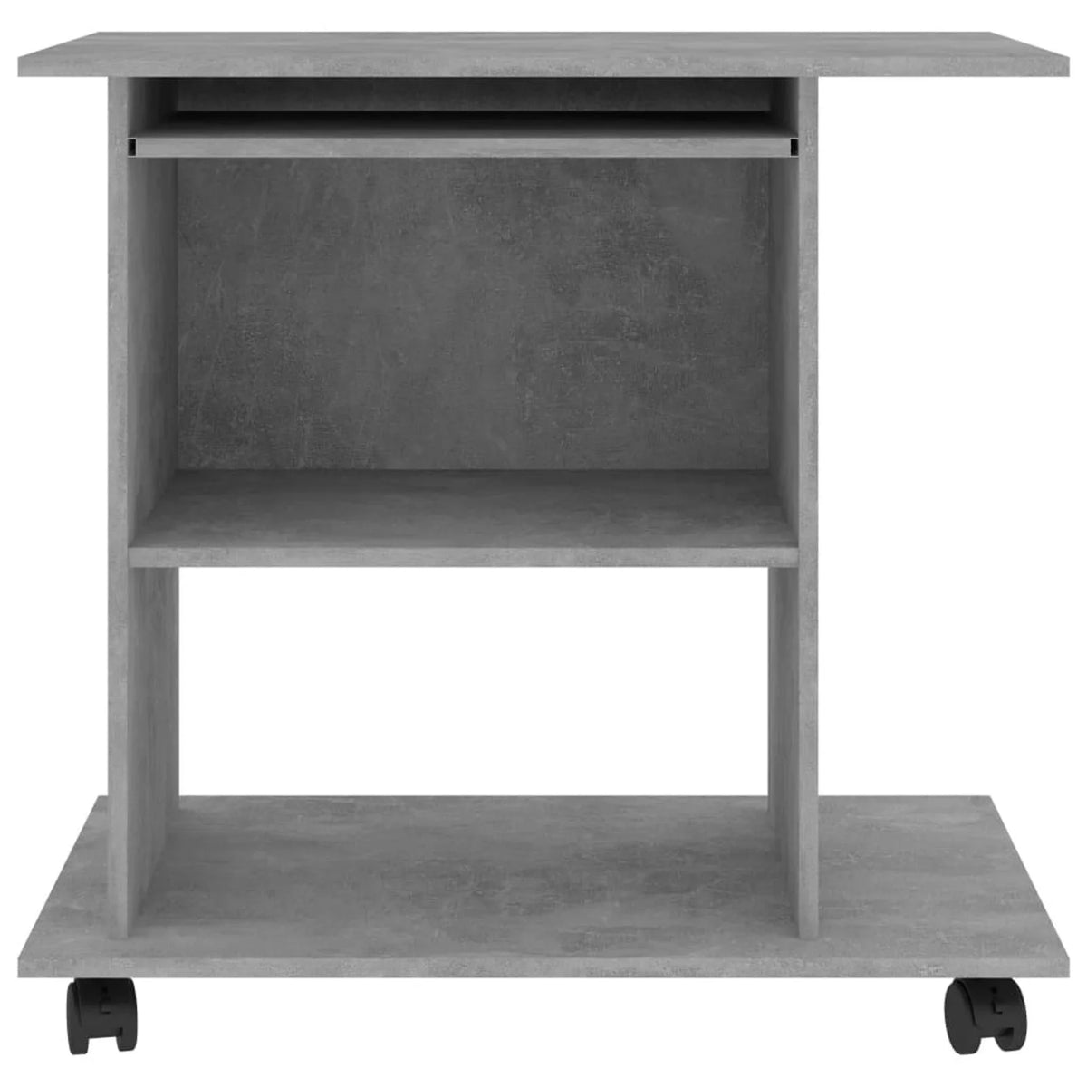 Wheeled Computer Desk with Keyboard Tray L6673
