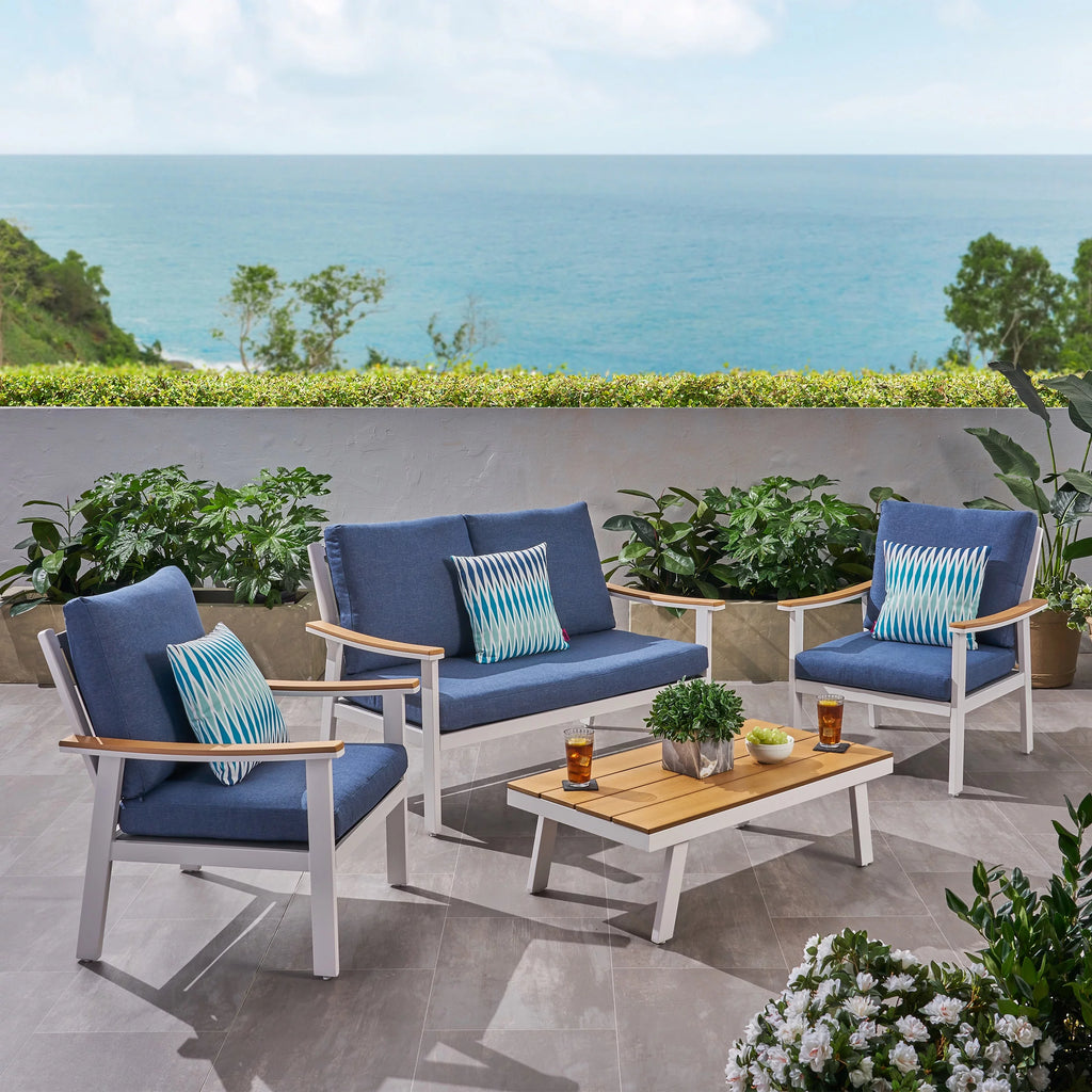 4-Piece Outdoor Aluminum Conversation Set E76142