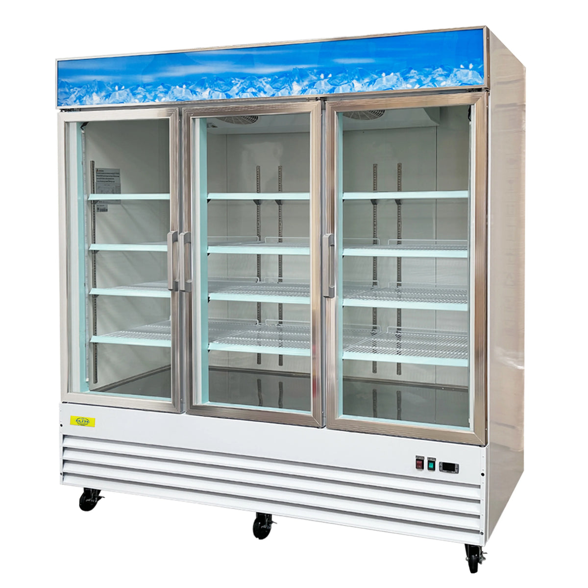 Three Glass Door Merchandiser Cooler Commercial Refrigerator, 53 Cu. ft. P79224