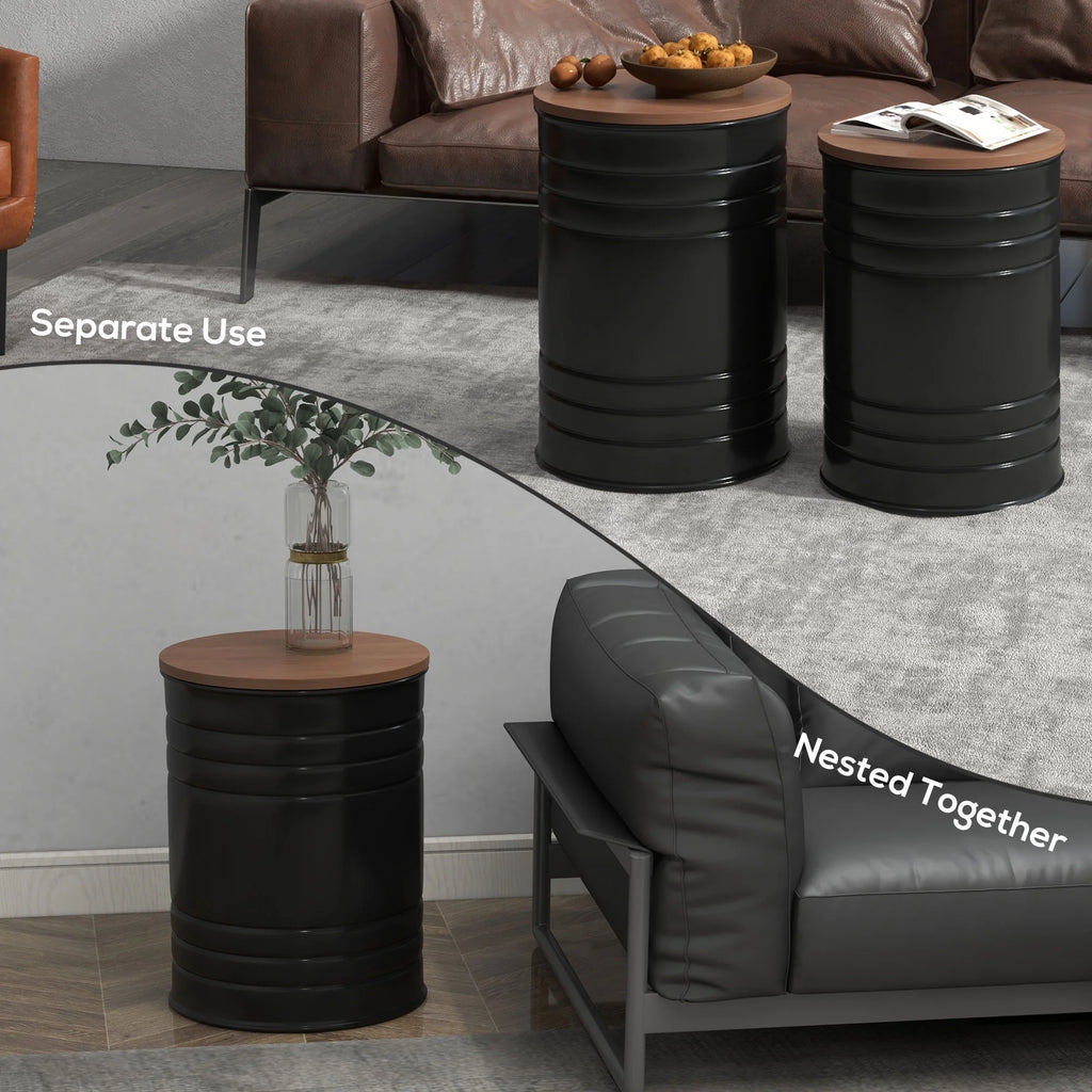 Set of 2 Storage Ottomans with Lids H77027