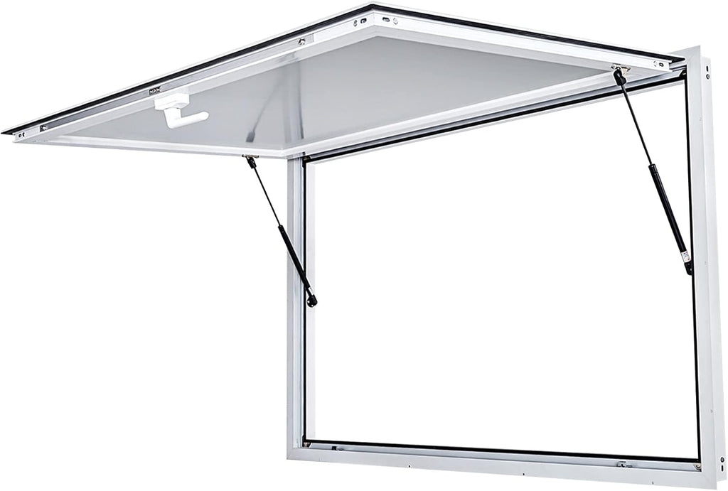 Concession Stand Serving Window with Double-Point Fork Lock U19492