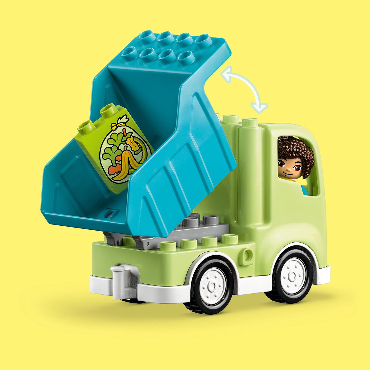 Recycling Truck Building Toy Set with 3 Sorting Bins H73973