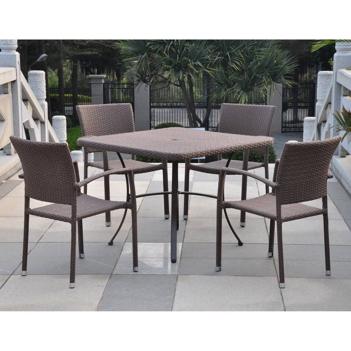 Resin Wicker/Aluminum Patio Dining Chair (Set of 2) O410