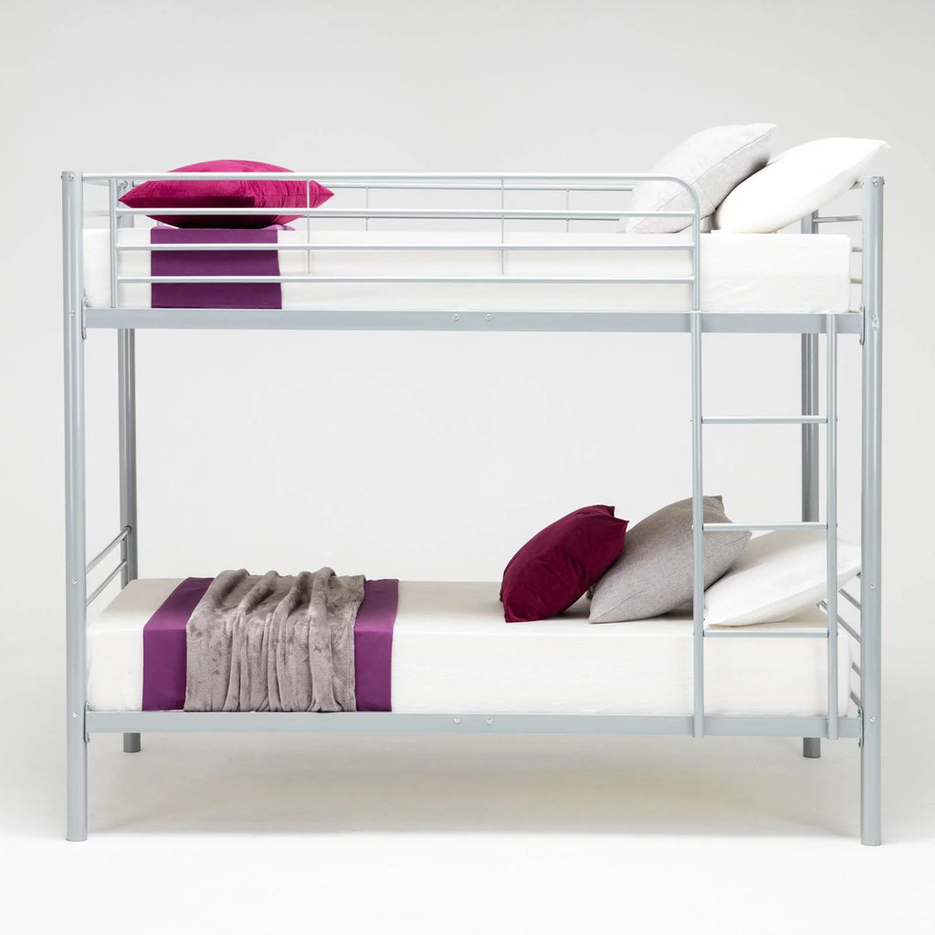 Steel Bunk Bed Twin-Over-Twin, Gray U730