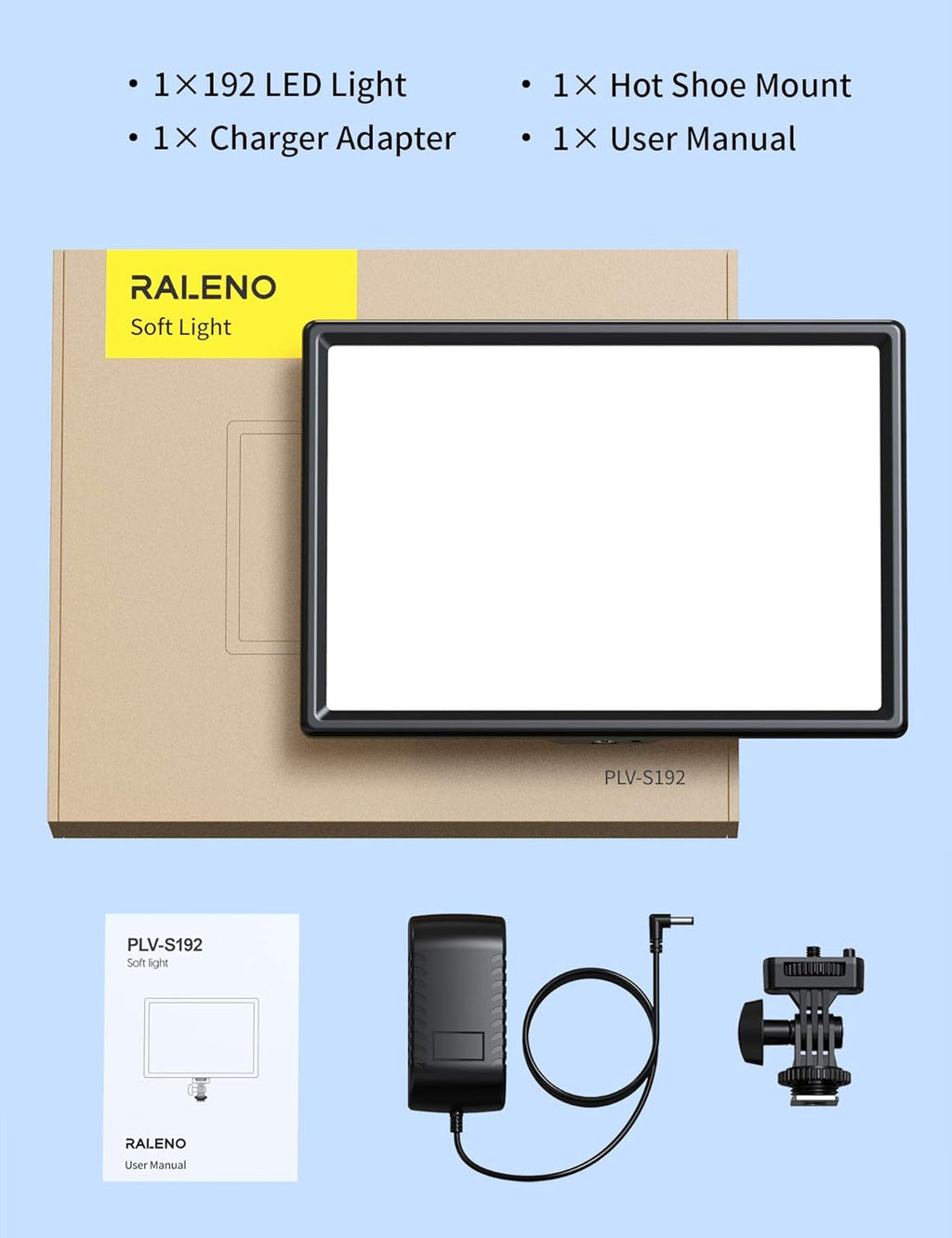 LED Video Soft Light Panel with Dual Rechargeable Battery M713