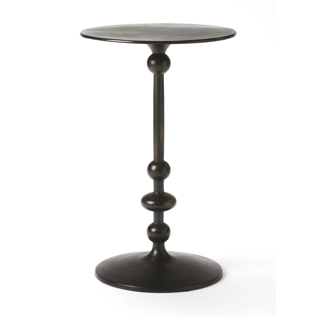 Black Iron Pedestal End Table P664