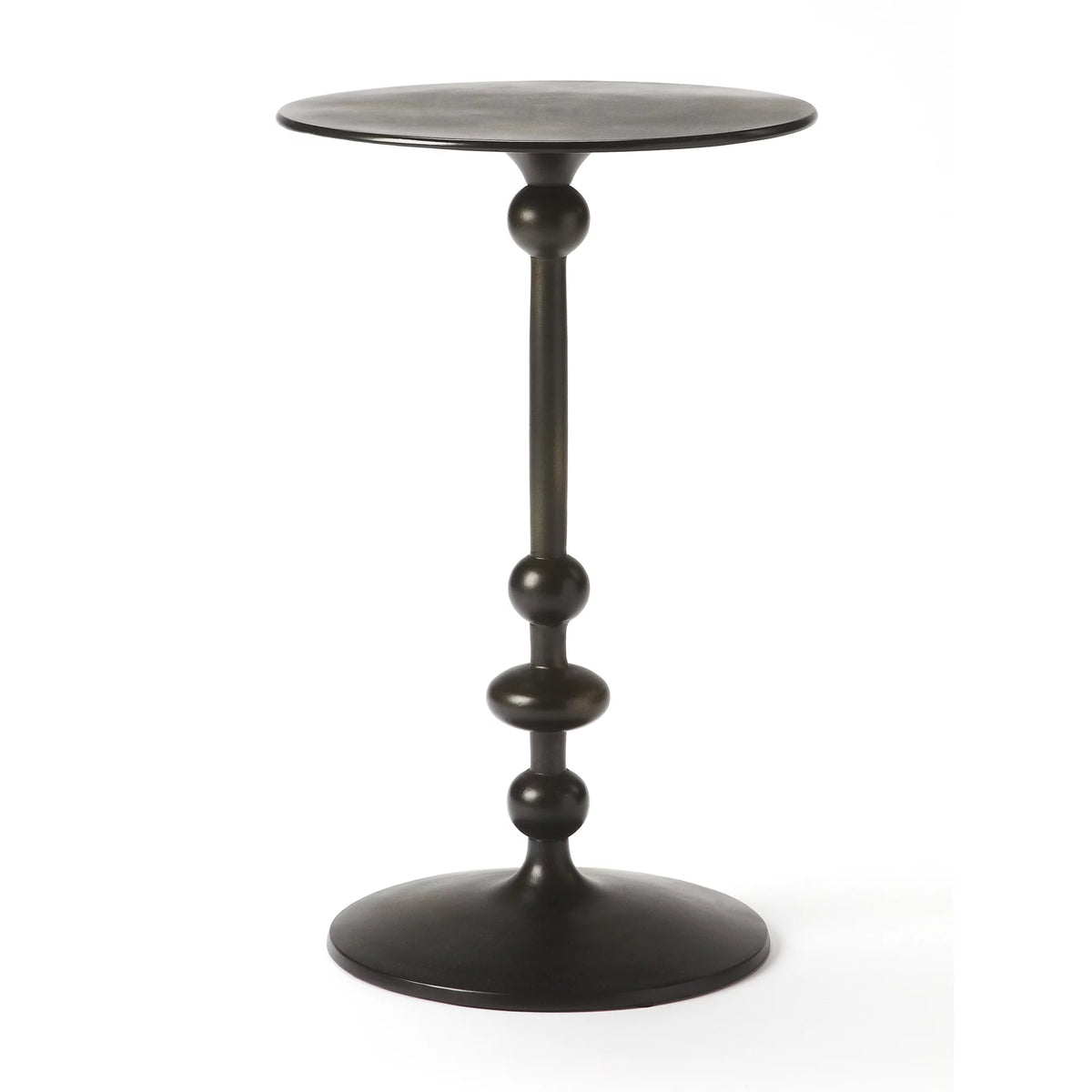 Black Iron Pedestal End Table P664