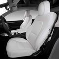 White Nappa Leather 12 Pcs Car Seat Protector with Armrest Cover P327