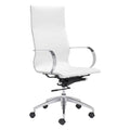 White High Back Office Chair N2401