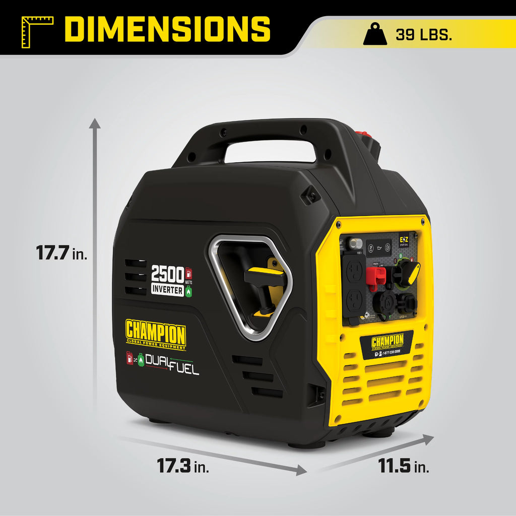 2500-Watt Dual Fuel Inverter Generator S854850