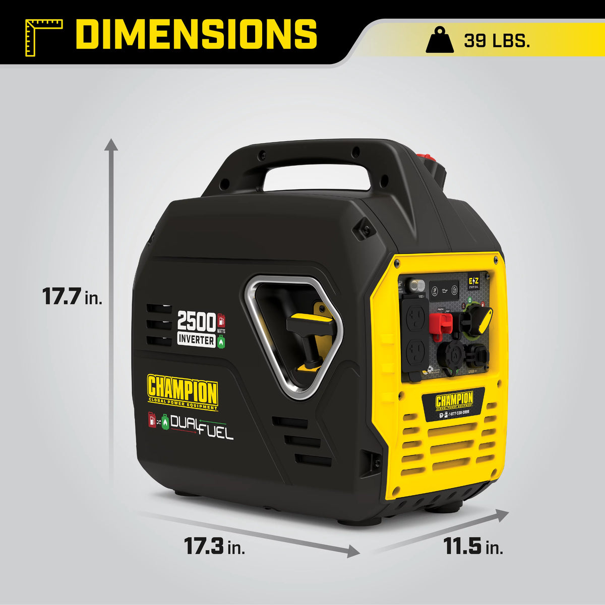 2500-Watt Dual Fuel Inverter Generator S854850