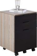 3 Drawer Rolling Wood File Cabinet with Locking Wheels H570
