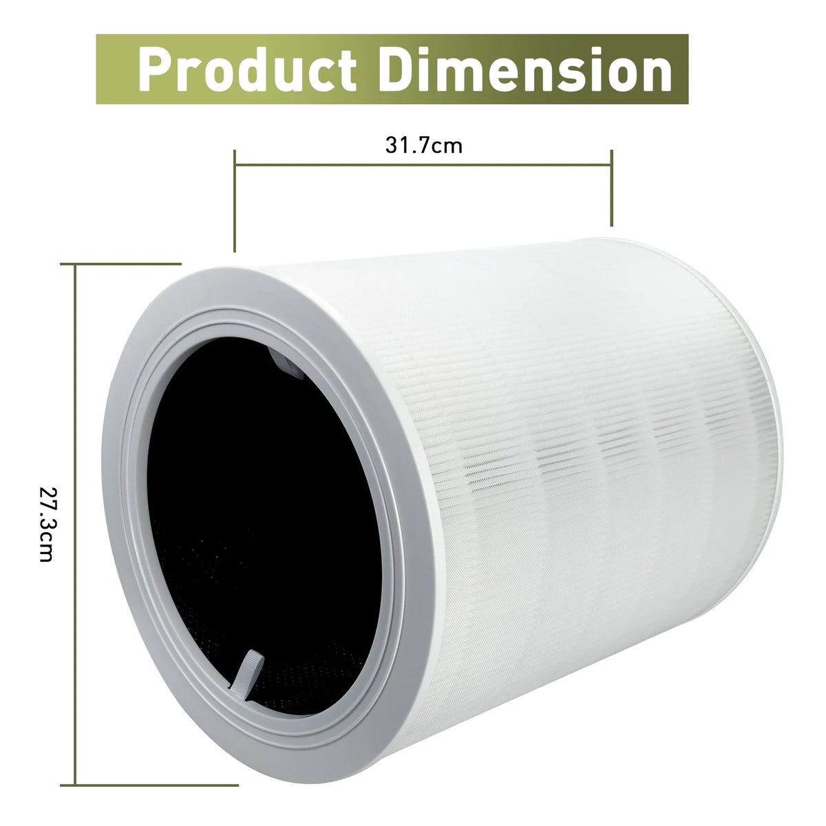 1 Pack H13 True HEPA Activated Carbon Replacement Filter F166