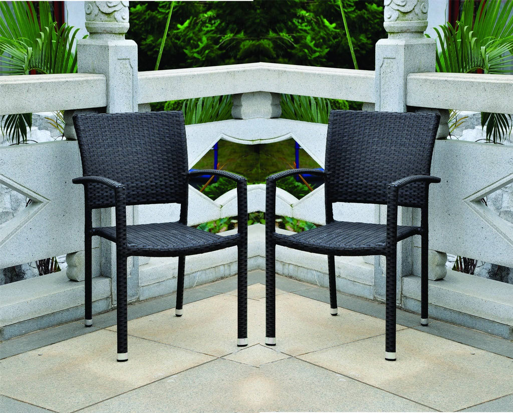 Resin Wicker/Aluminum Patio Dining Chair (Set of 2) O410