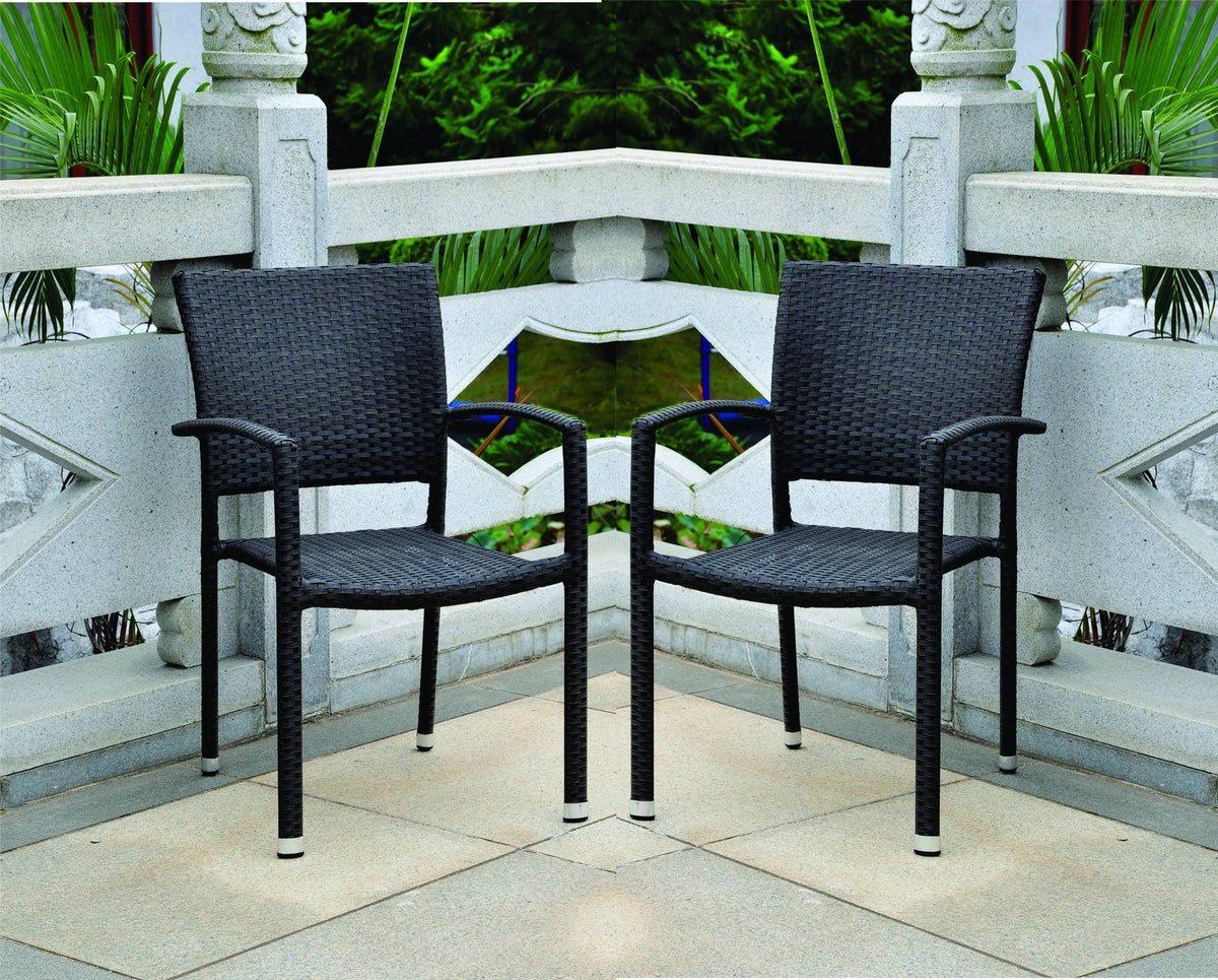 Resin Wicker/Aluminum Patio Dining Chair (Set of 2) O410