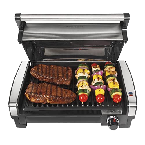 Electric Indoor Searing Grill with Adjustable Temperature Control to 450F & Portable Blender with 14 Oz BPA Free Travel Cup and Lid A534