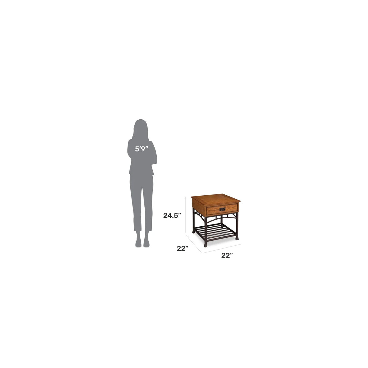 Brown Wood End Table T8161