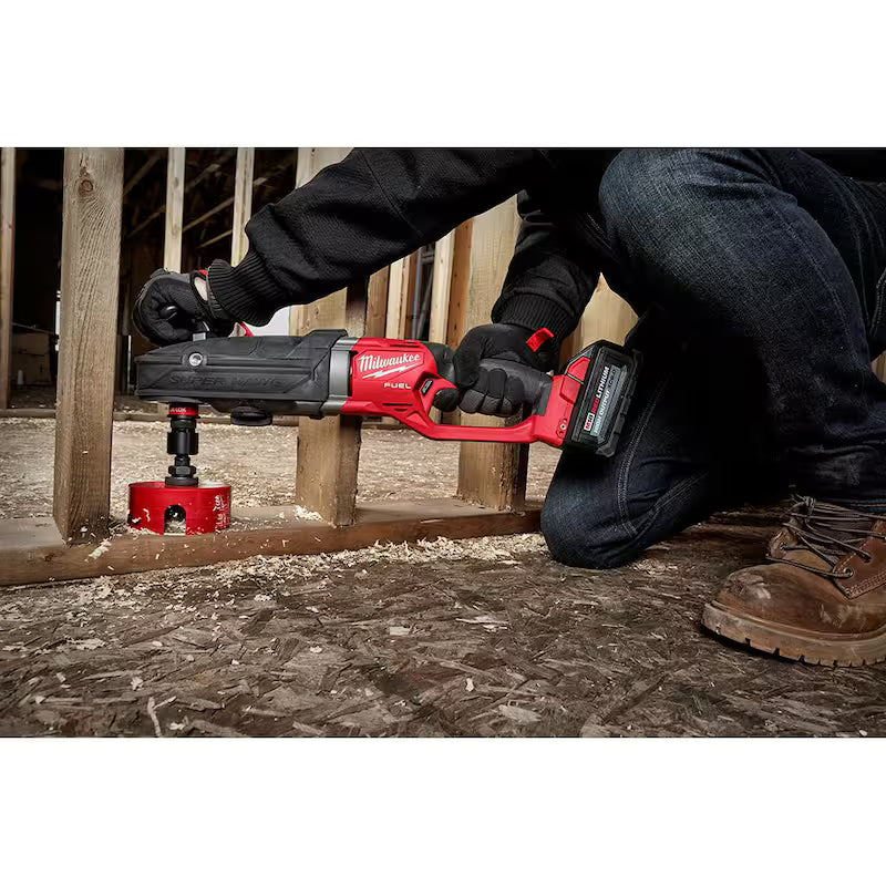 7/16 in. Cordless Right Angle Drill with Hole Saw Kit E6928