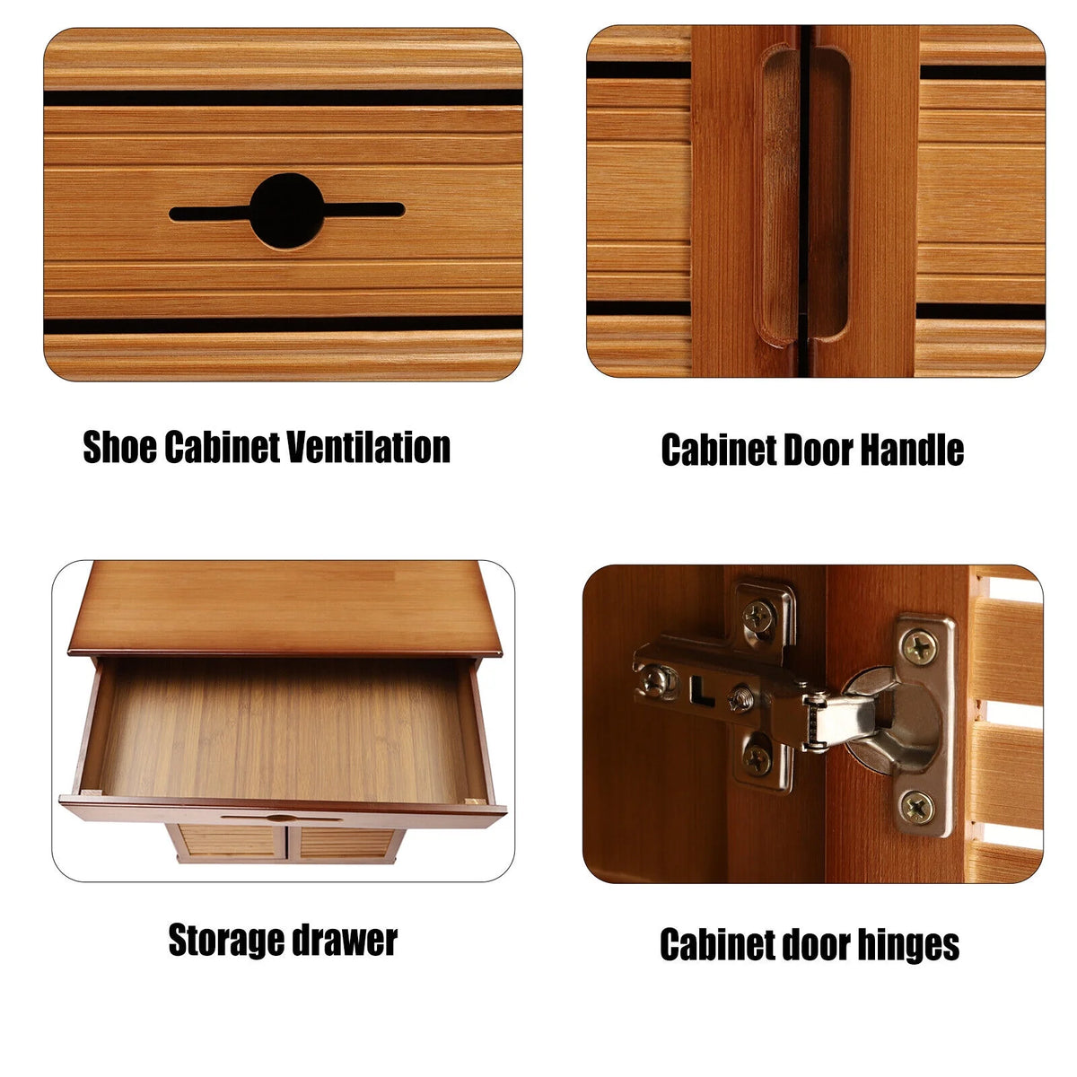 Bamboo Shoe Rack Storage Shelf P16862