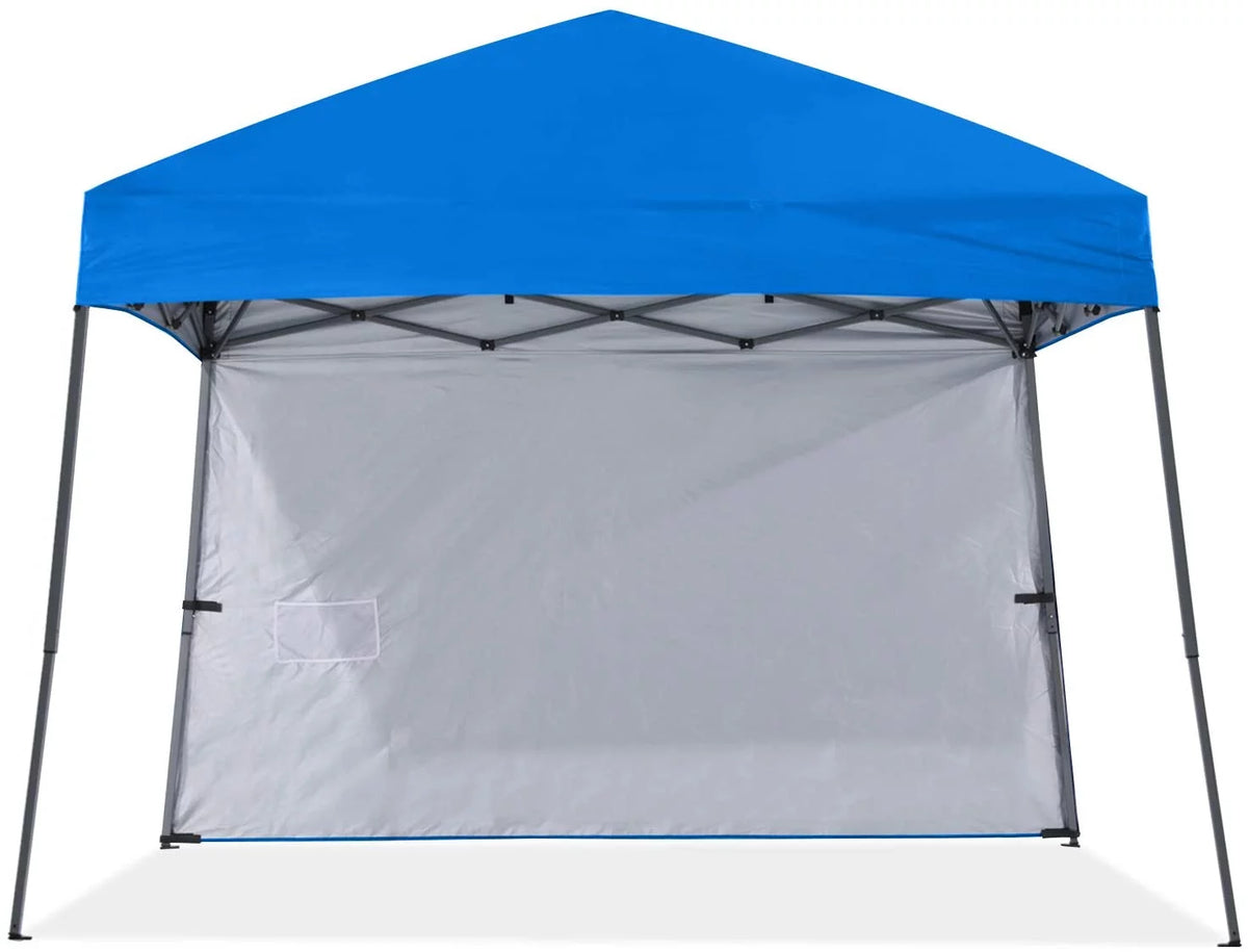 10ft x 10ft Pop Up Canopy Tent with Sidewall, Blue K357578