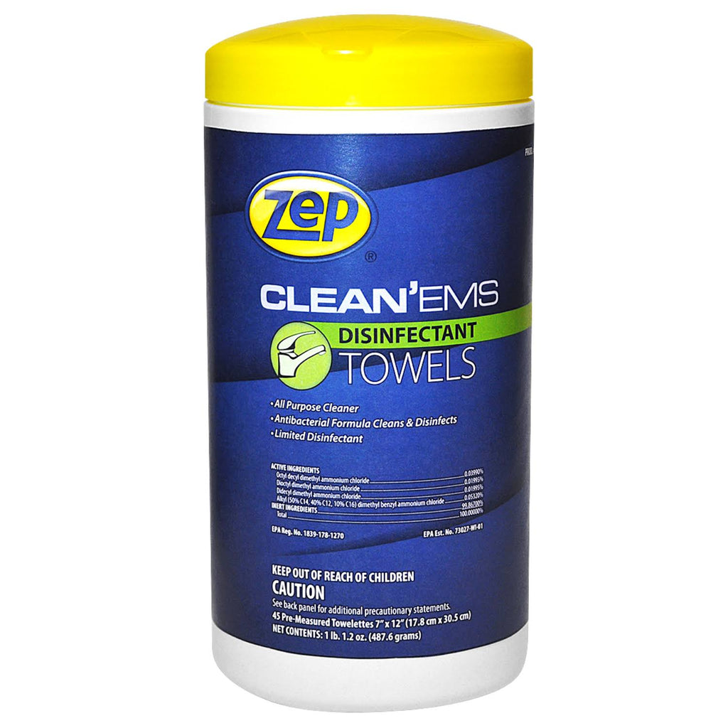 Disinfectant and Sanitizing Wipes, 40 Wipes per Canister, Case of 6 Z4727