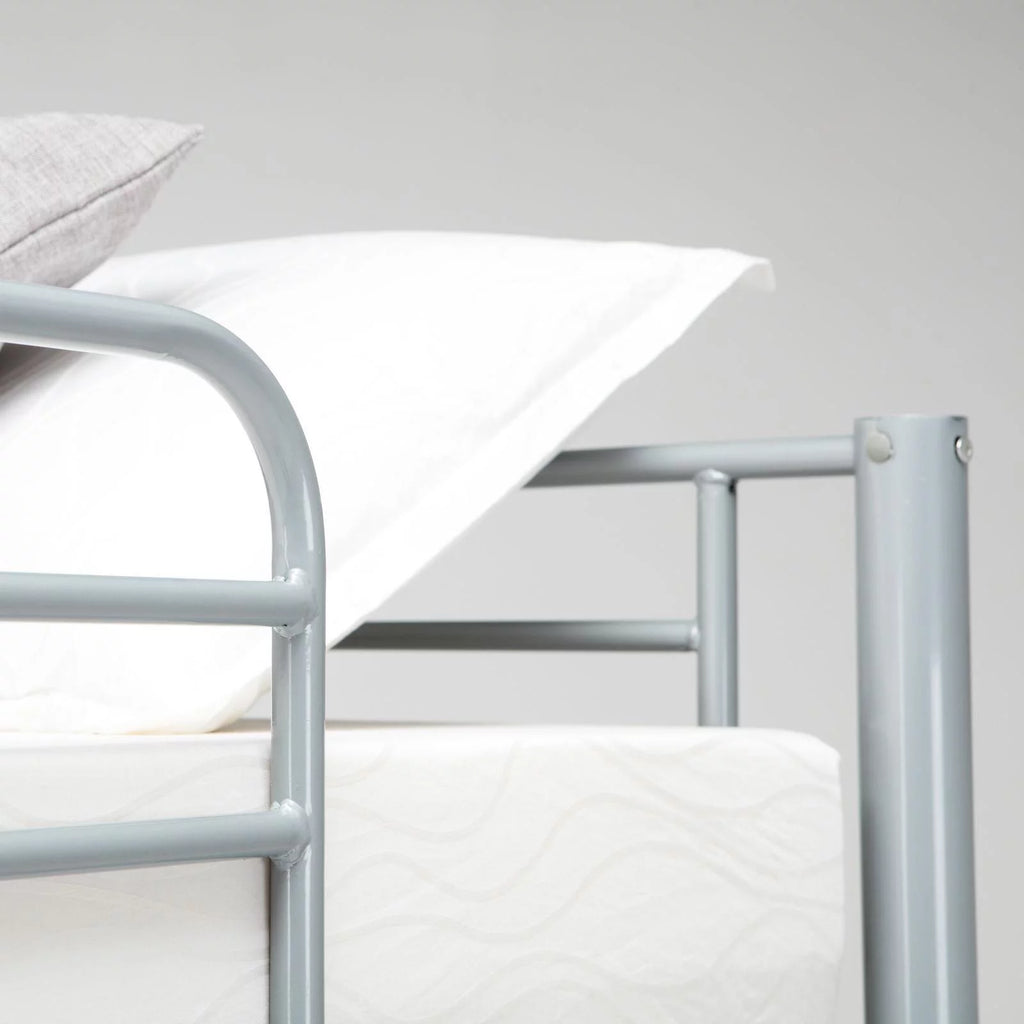 Steel Bunk Bed Twin-Over-Twin, Gray U730