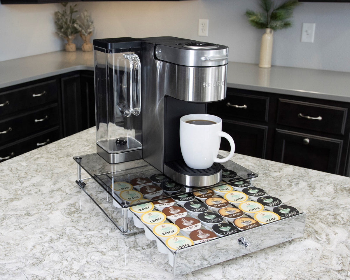 Glass Top Rolling Drawer D6868