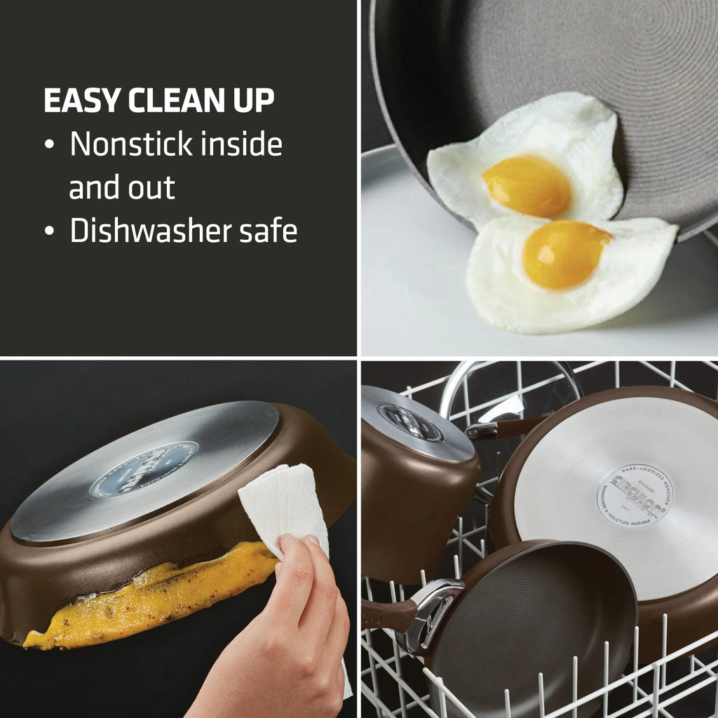 4 Piece Hard-anodized Nonstick Cookware Set D30535