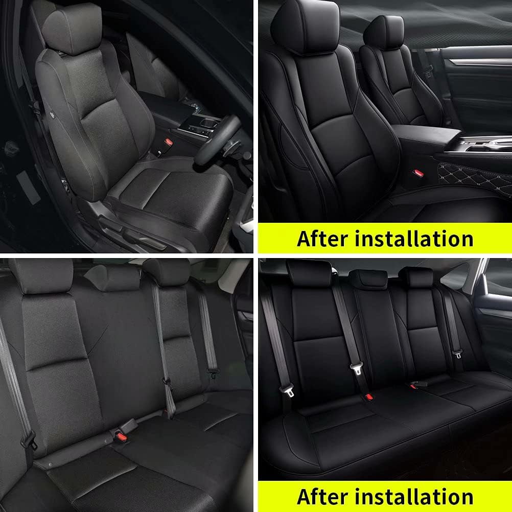 Custom Leather Full Set Car Seat Covers with Airbag Compatible S439389