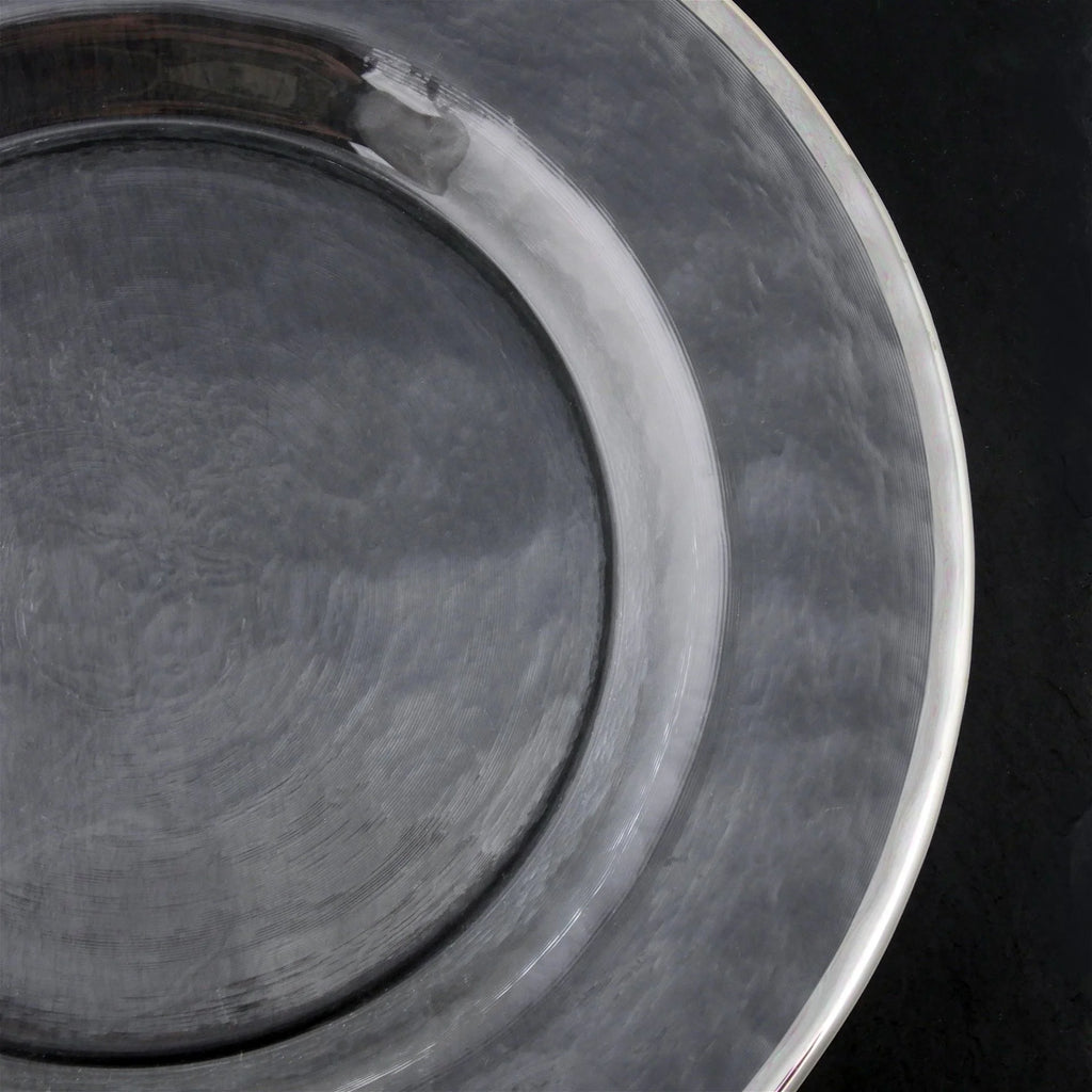 Metallic Rim Glass Platter A858