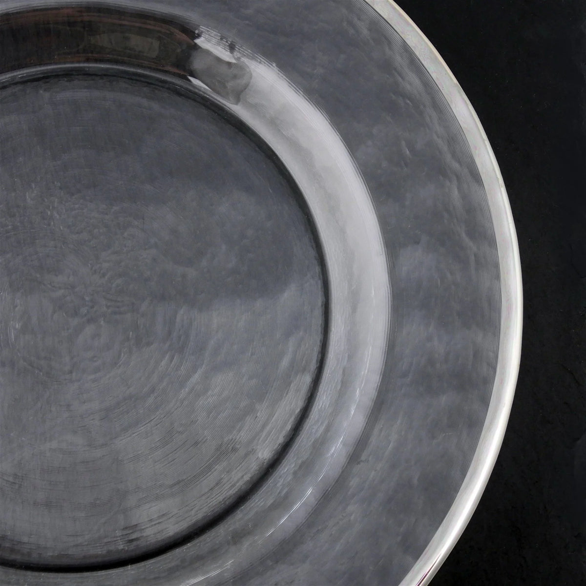 Metallic Rim Glass Platter A858