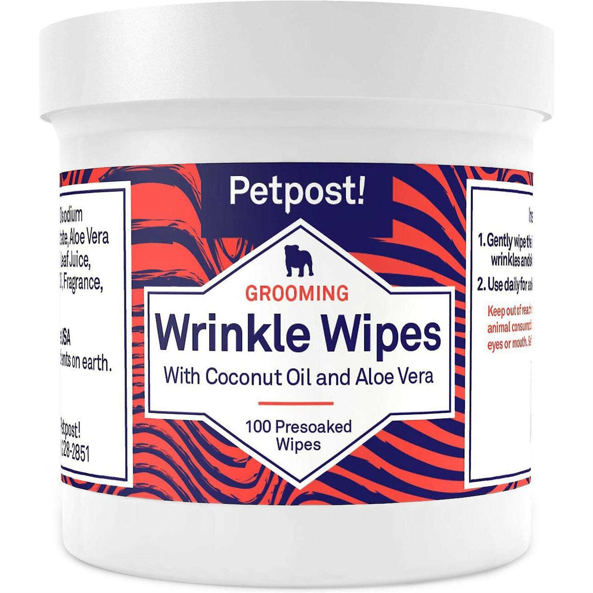 Bulldog Wrinkle Wipes for Dogs O554462