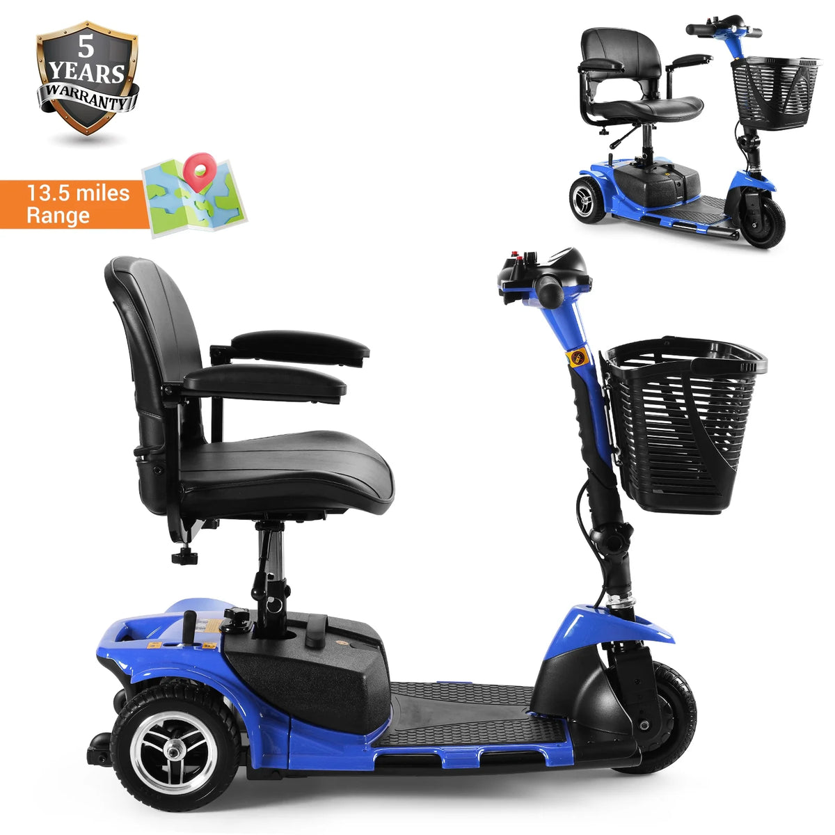 4 Wheels Portable Folding Power Mobility Scooter W5359