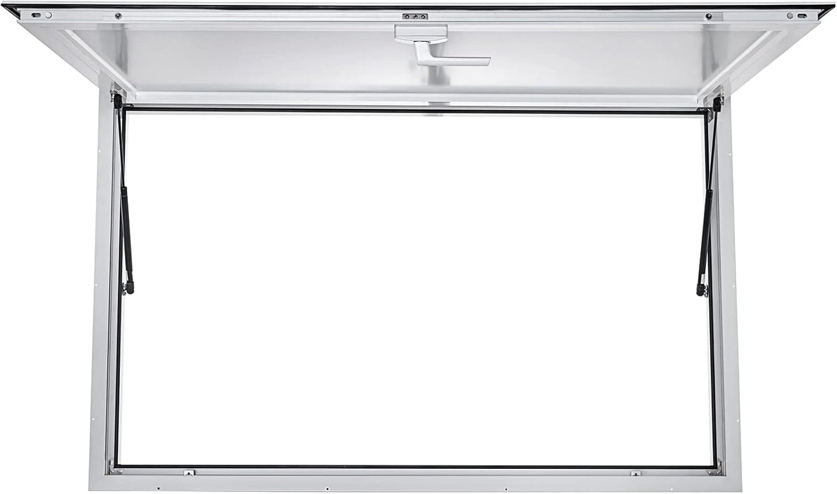 Concession Stand Serving Window with Double-Point Fork Lock U19492