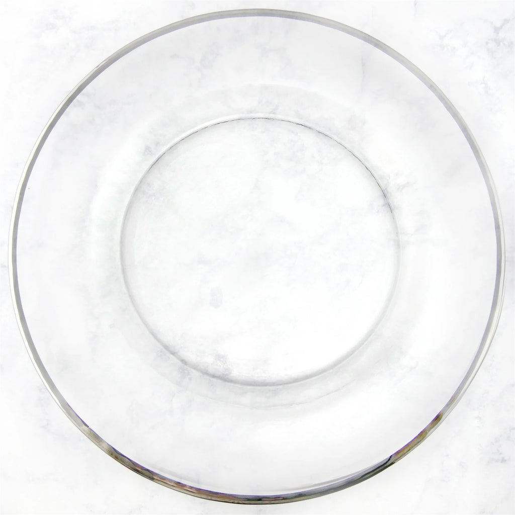 Metallic Rim Glass Platter A858