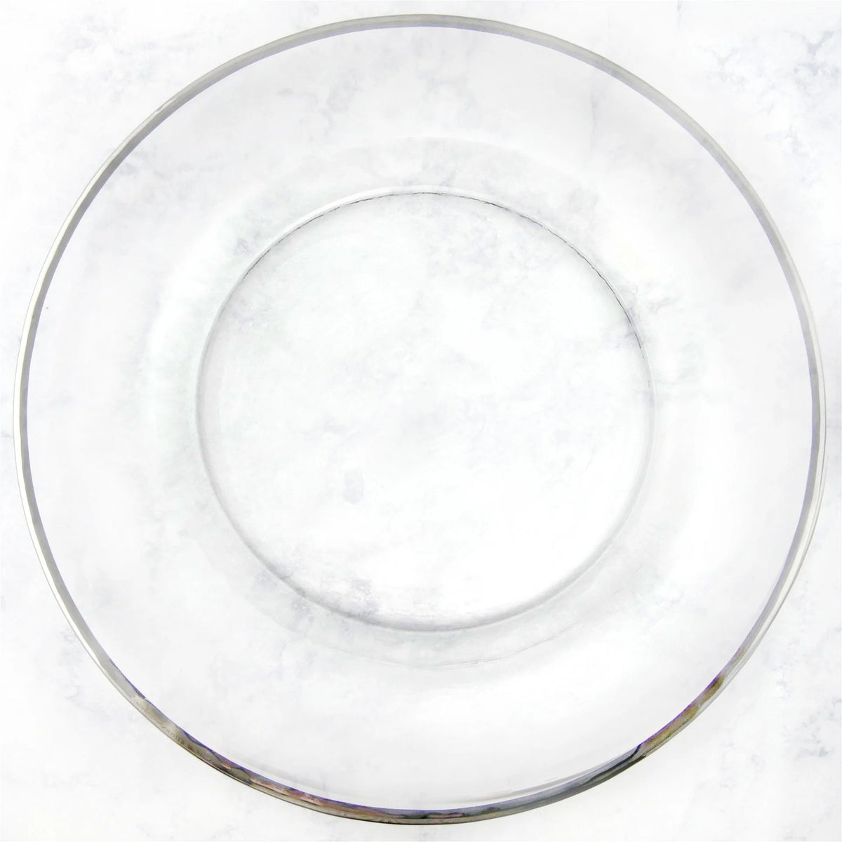 Metallic Rim Glass Platter A858