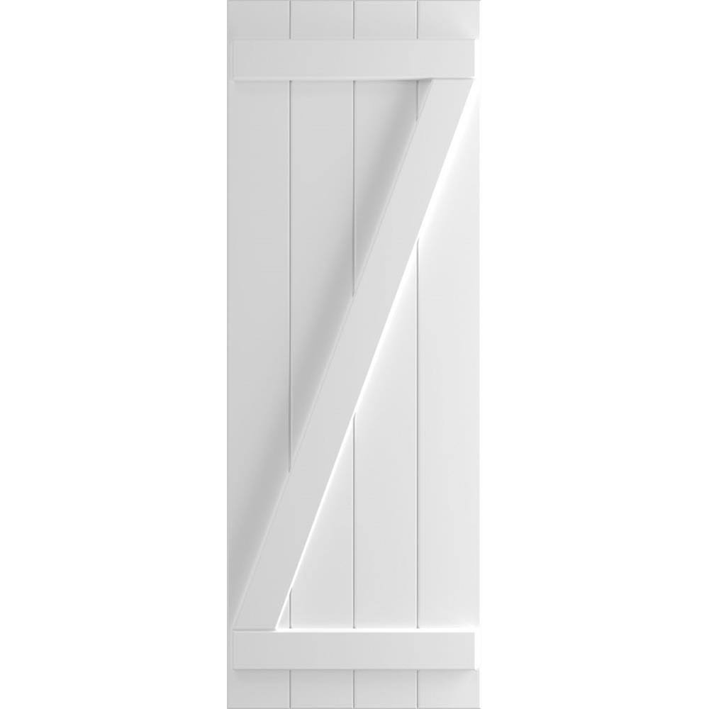 21-1/2x22 x 36x22 PVC Board and Batten Shutters, Unfinished M3880