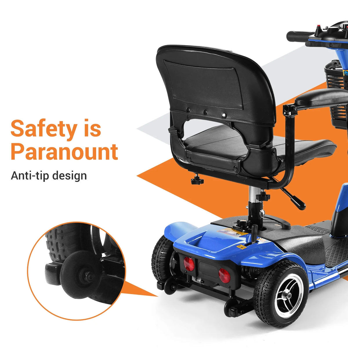 4 Wheels Portable Folding Power Mobility Scooter W5359