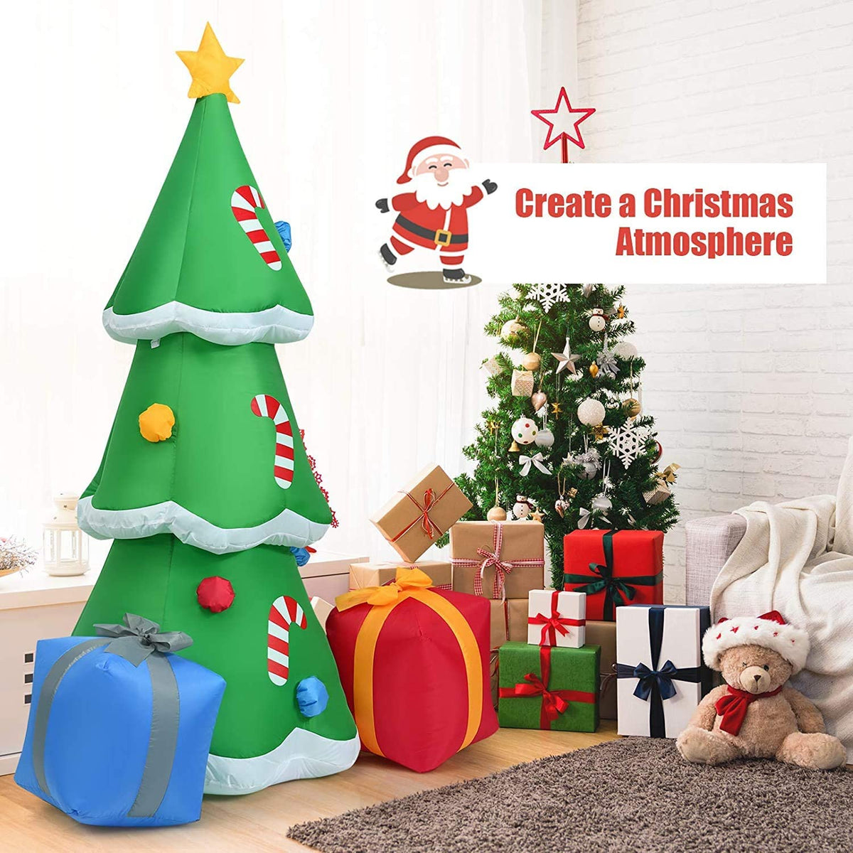 6 FT Christmas Tree Inflatables with Led Lights K18701