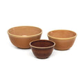 3 Caramel Glass Mixing Bowls Set Q756897