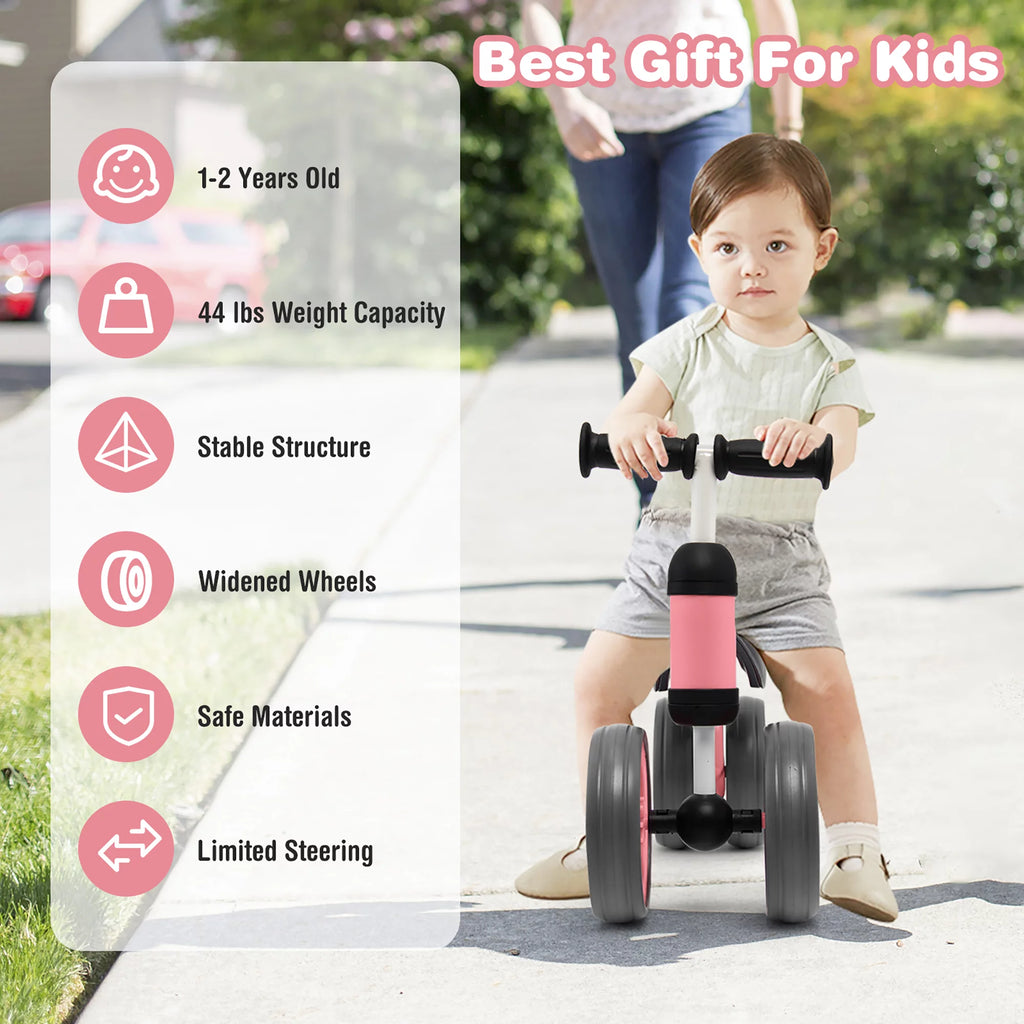 Pink 4 Wheels Baby Balance Bike S210131