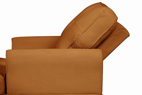Green Corduroy Upholstered Chaise Lounge Sleeper Sofa Bed Chair N57173