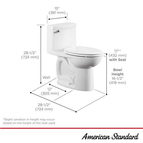 Compact 1-Piece Elongated Toilet with Seat, Linen Q968