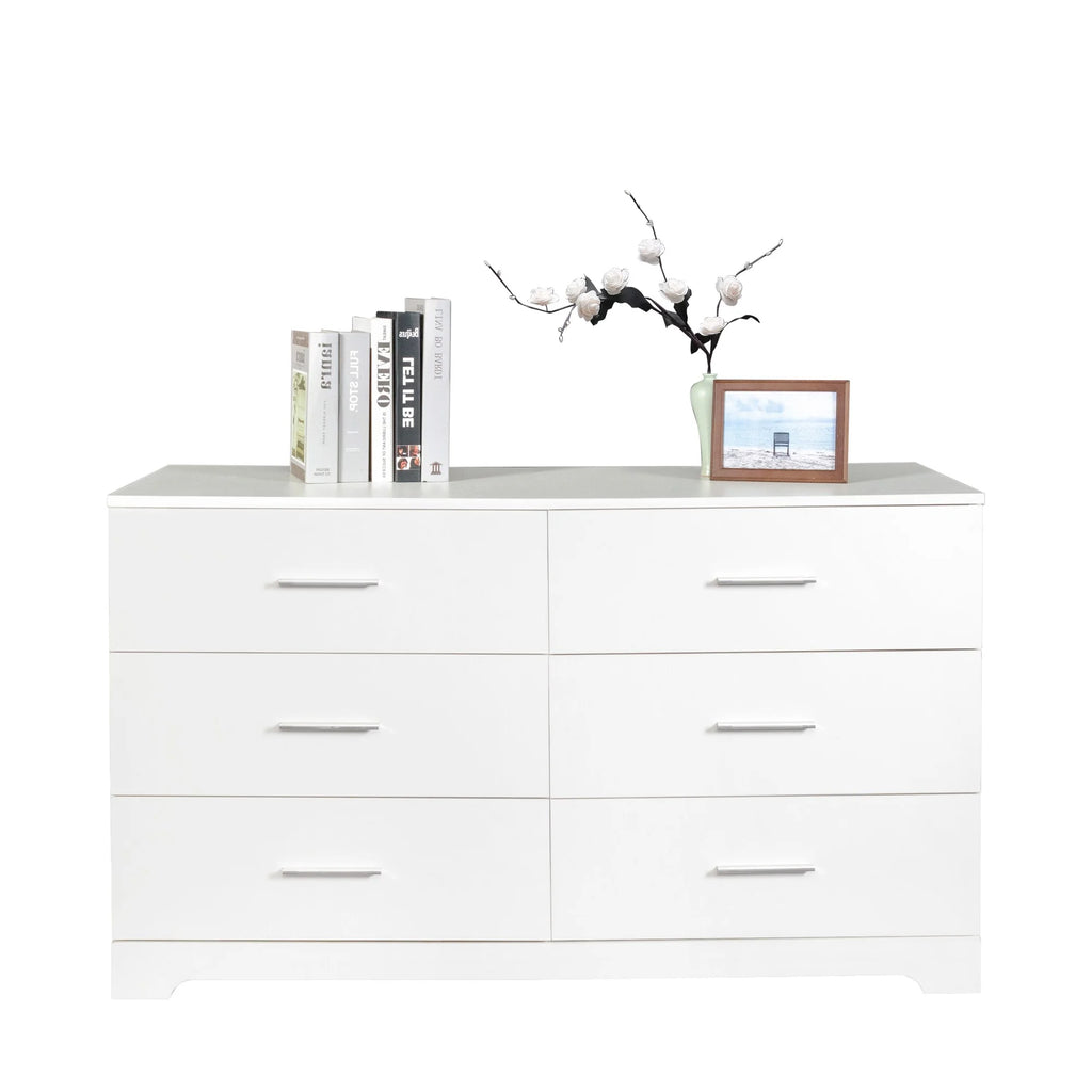 6 Drawer White Dresser Q43474