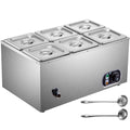110V 6-Pan Stainless Steel Commercial Food Warmer U745