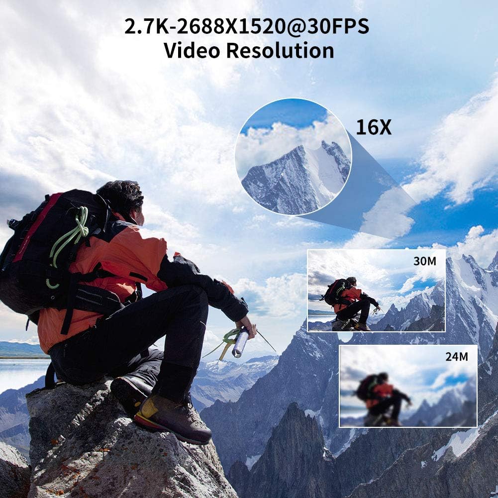 2.7K Full HD 30FPS Vlogging Camera with Microphone & Remote N141194
