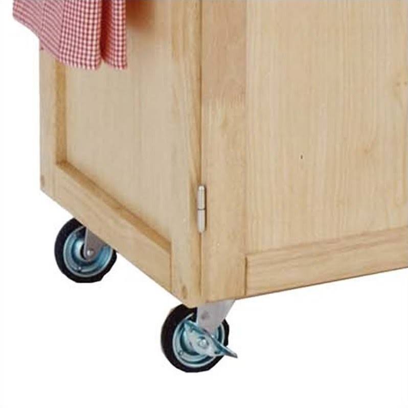 Natural Kitchen Cart with Granite Top U2986