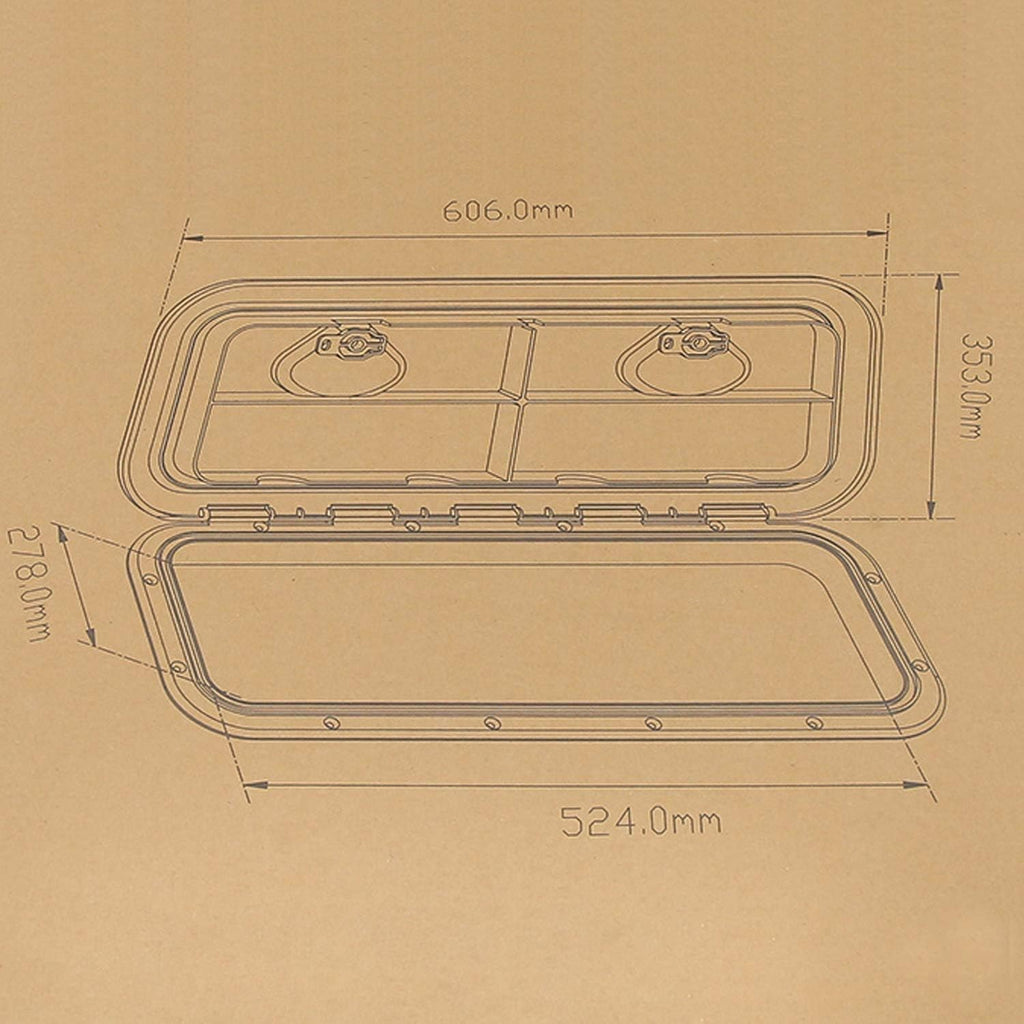 24 x 14 Deck Access Hatch & Lid Black G33997