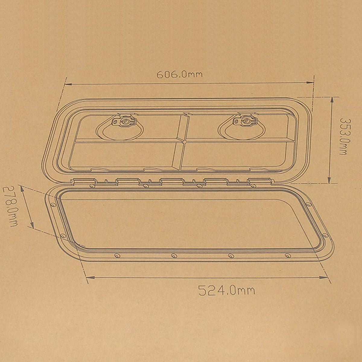 24 x 14 Deck Access Hatch & Lid Black G33997